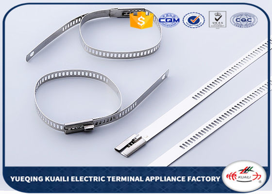 Stainless Steel Nylon Cable Ties Ball Lock Uncoated for petrochemical , food industry